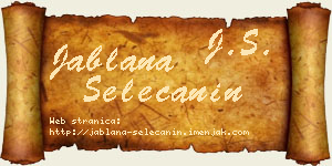 Jablana Selečanin vizit kartica